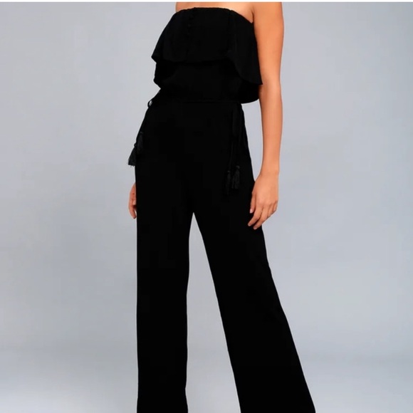 Astr the label Elegant Black Strapless Jumpsuit - Picture 1 of 7